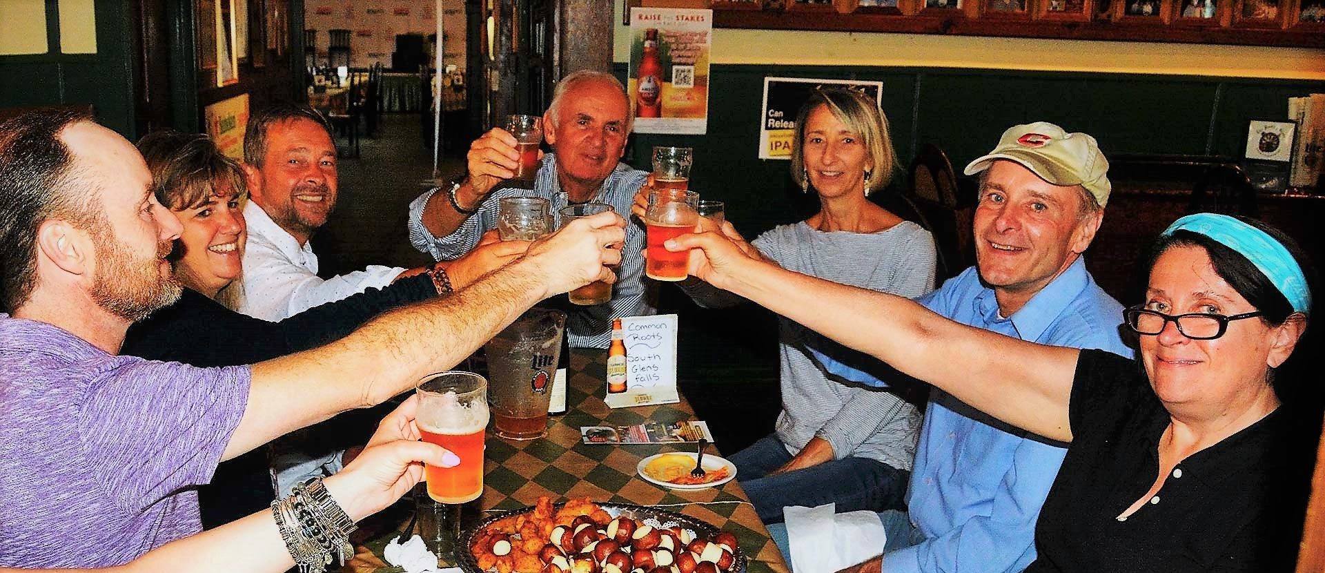 Beer tasting - cheering group of Craft Beer Tour attendees