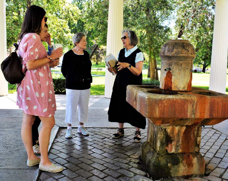 People gathering on Congress Park Tour